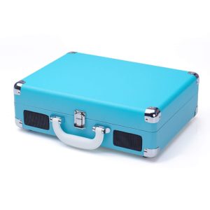 CLAW Stag Portable Vinyl Record Player Turntable with Built-in Stereo Speakers (Blue)