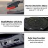 CLAW Stag Portable Vinyl Record Player Turntable with Built-in Stereo Speakers (Brown) - Image 3