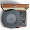 CLAW Stag Portable Vinyl Record Player Turntable with Built-in Stereo Speakers (Brown) - Image 4