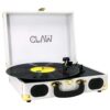 CLAW Stag Portable Vinyl Record Player Turntable with Built-in Stereo Speakers (White) - Image 2