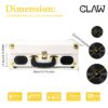 CLAW Stag Portable Vinyl Record Player Turntable with Built-in Stereo Speakers (White) - Image 4