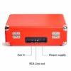 Claw Stag Portable Vinyl Record Player Turntable with Built-in Stereo Speakers (Red) - Image 5