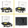 CLAW Stag Portable Vinyl Record Player Turntable with Built-in Stereo Speakers (White) - Image 5