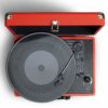 Claw Stag Portable Vinyl Record Player Turntable with Built-in Stereo Speakers (Red) - Image 3