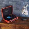 Claw Stag Portable Vinyl Record Player Turntable with Built-in Stereo Speakers (Red) - Image 7