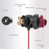 CLAW G13 Triple Driver Gaming Earphones with Boom Mic - Red - Image 2