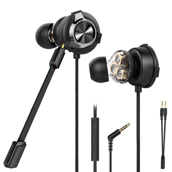 CLAW G13 Triple Driver Gaming Earphones with Boom Mic - Black