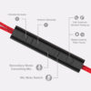 CLAW G9X Gaming Earphones with Boom Mic - Red - Image 5