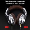CLAW SM50 Professional Studio Monitoring DJ Headphones with 2 detachable cables (2.8m Coiled Cable & 1.2m Straight Cable with Mic and In-line Controls) (Silver) - Image 3