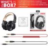 CLAW SM50 Professional Studio Monitoring DJ Headphones with 2 detachable cables (2.8m Coiled Cable & 1.2m Straight Cable with Mic and In-line Controls) (Black/Gold) - Image 6