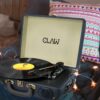 CLAW Stag Portable Vinyl Record Player Turntable with Built-in Stereo Speakers (Dark Blue) - Image 8