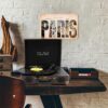 CLAW Stag Portable Vinyl Record Player Turntable with Built-in Stereo Speakers (Brown Wood) - Image 8