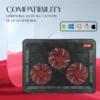 CLAW Breeze C3 - 3 Motor Laptop Cooling Pad with Dual USB Hub (Black and Red) - Image 3