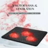 CLAW Breeze C3 - 3 Motor Laptop Cooling Pad with Dual USB Hub (Black and Red) - Image 2