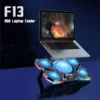 CLAW Glacier F13 RGB Laptop Cooling Pad with 5 Turbo Fans, 7 Adjustable Height with Switch Control and LCD Screen | Black - Image 3