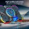 CLAW Glacier F13 RGB Laptop Cooling Pad with 5 Turbo Fans, 7 Adjustable Height with Switch Control and LCD Screen | Black - Image 4