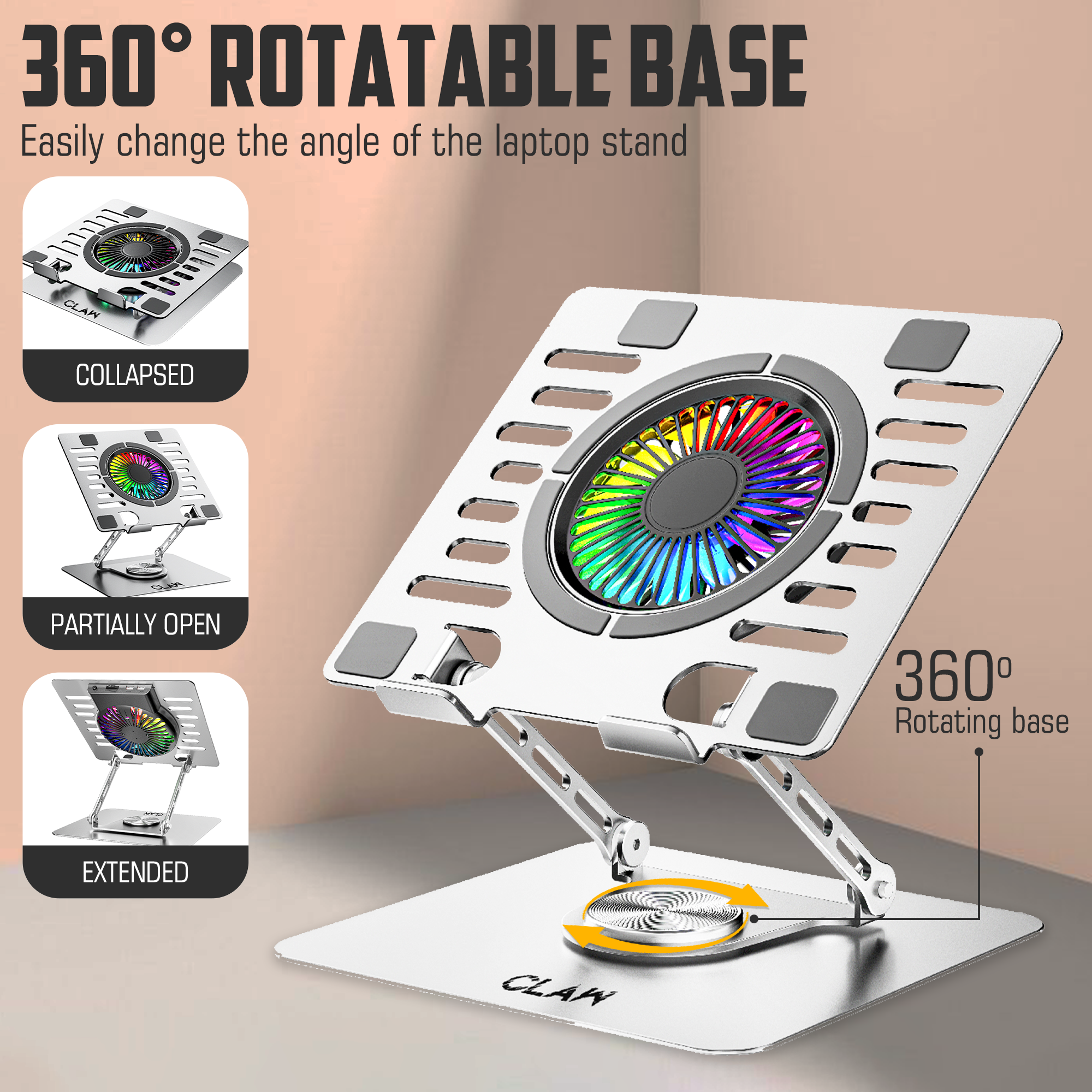 360° Rotatable Base 360° Rotatable Base