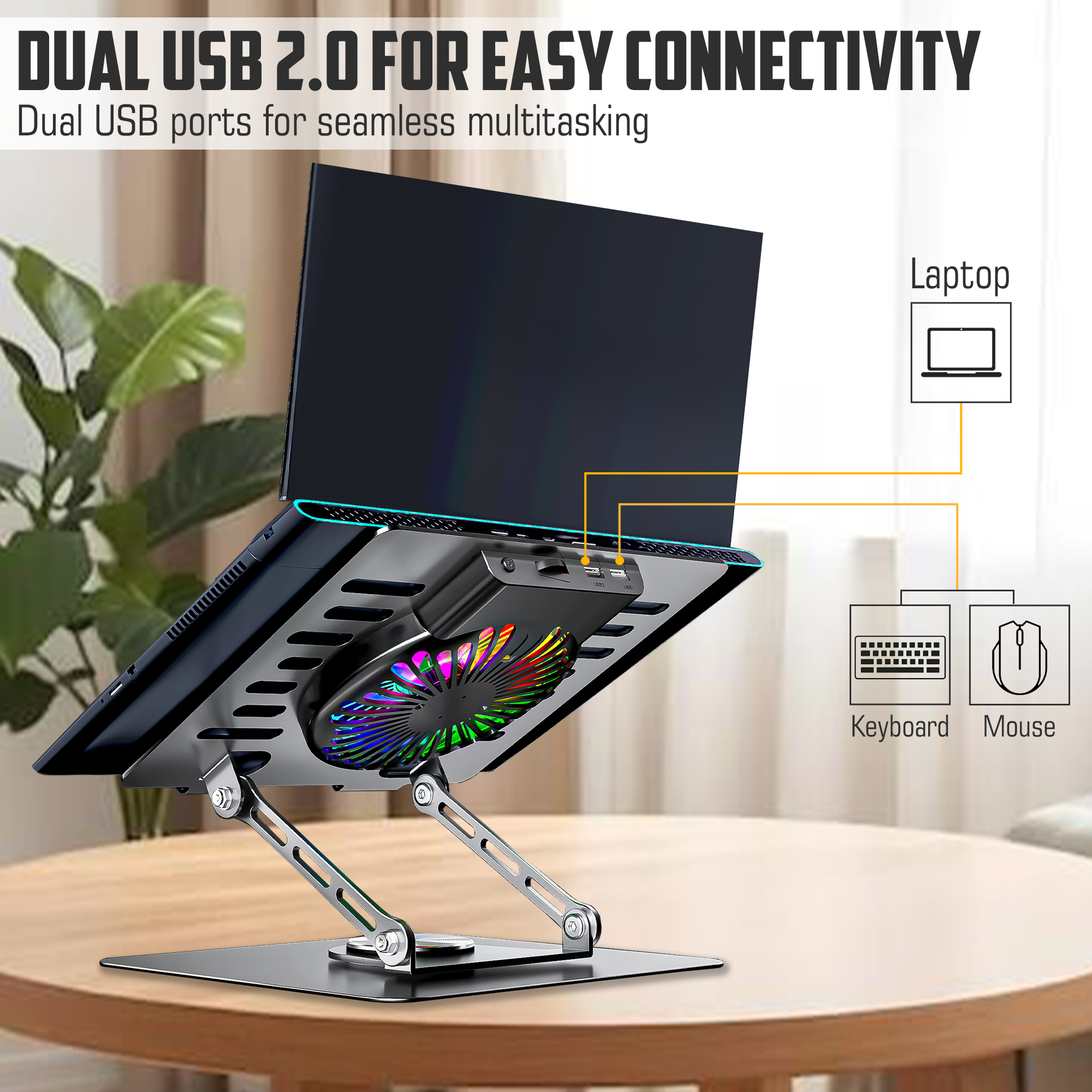 Dual USB 2.0 for Easy Connectivity Dual USB 2.0 for Easy Connectivity