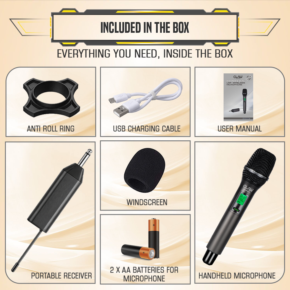 INCLUDED IN THE BOX INCLUDED IN THE BOX