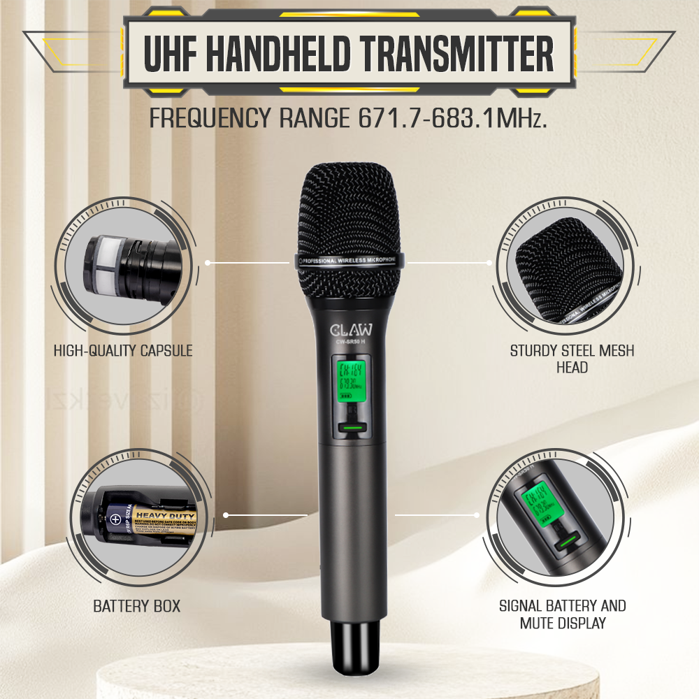 UHF HANDHELD TRANSMITTER UHF HANDHELD TRANSMITTER
